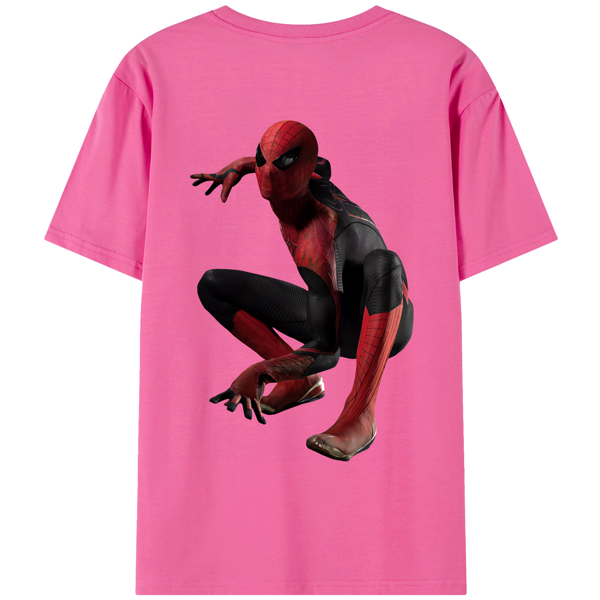 Spider Man スパイダーマン レディース半袖Tシャツ(バックプリント)